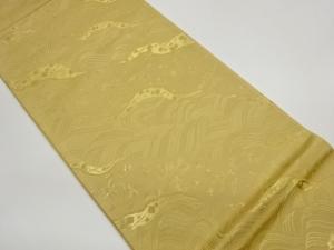 変わり道長取に色紙散らし・流水・枝葉模様織出し袋帯